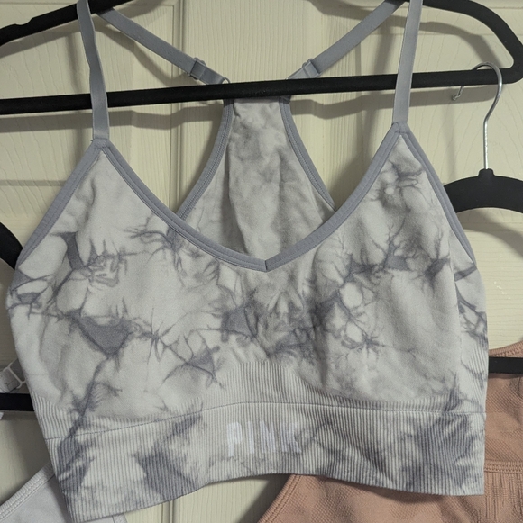 BUNDLE! 3 Racerback Active Sports Bras Workout Gym Set L/XL Compression Unlined - Picture 2 of 7